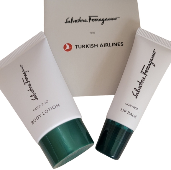 Ferragamo Turkish Airlines Convivio First Class Amenity Kit Clutch Bag 2024 - Picture 2 of 4